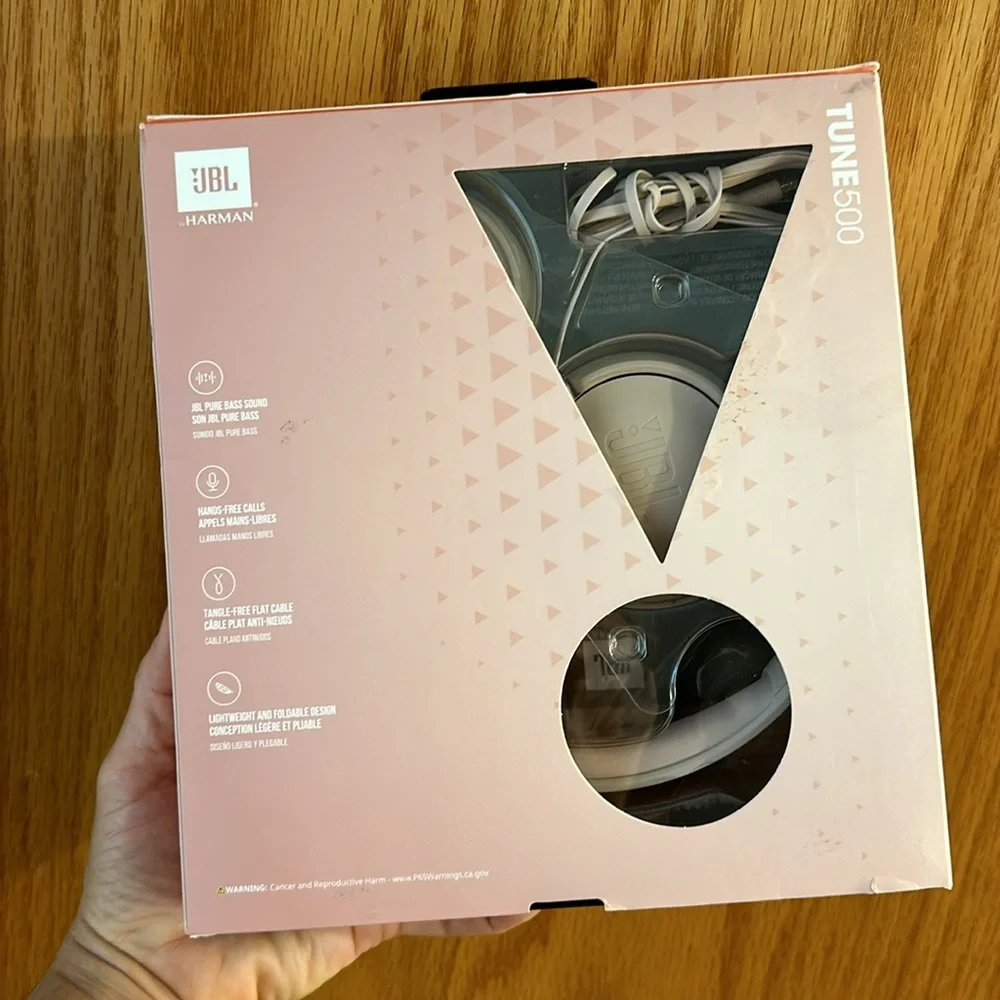 JBL TUNE 500 - Wired On-Ear Headphones - pink